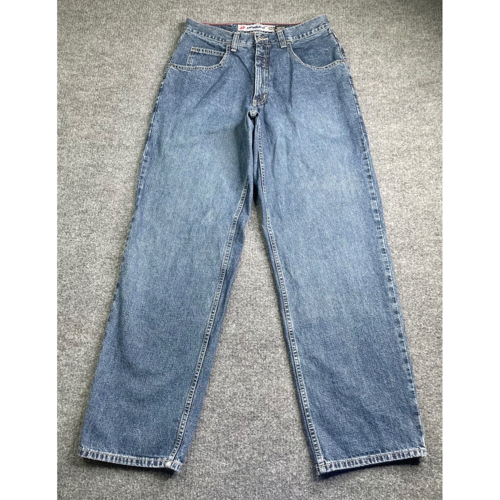Anchor Blue Baggy Jeans Mens 36x34 Blue Vintage 90s Relaxed Fit Denim